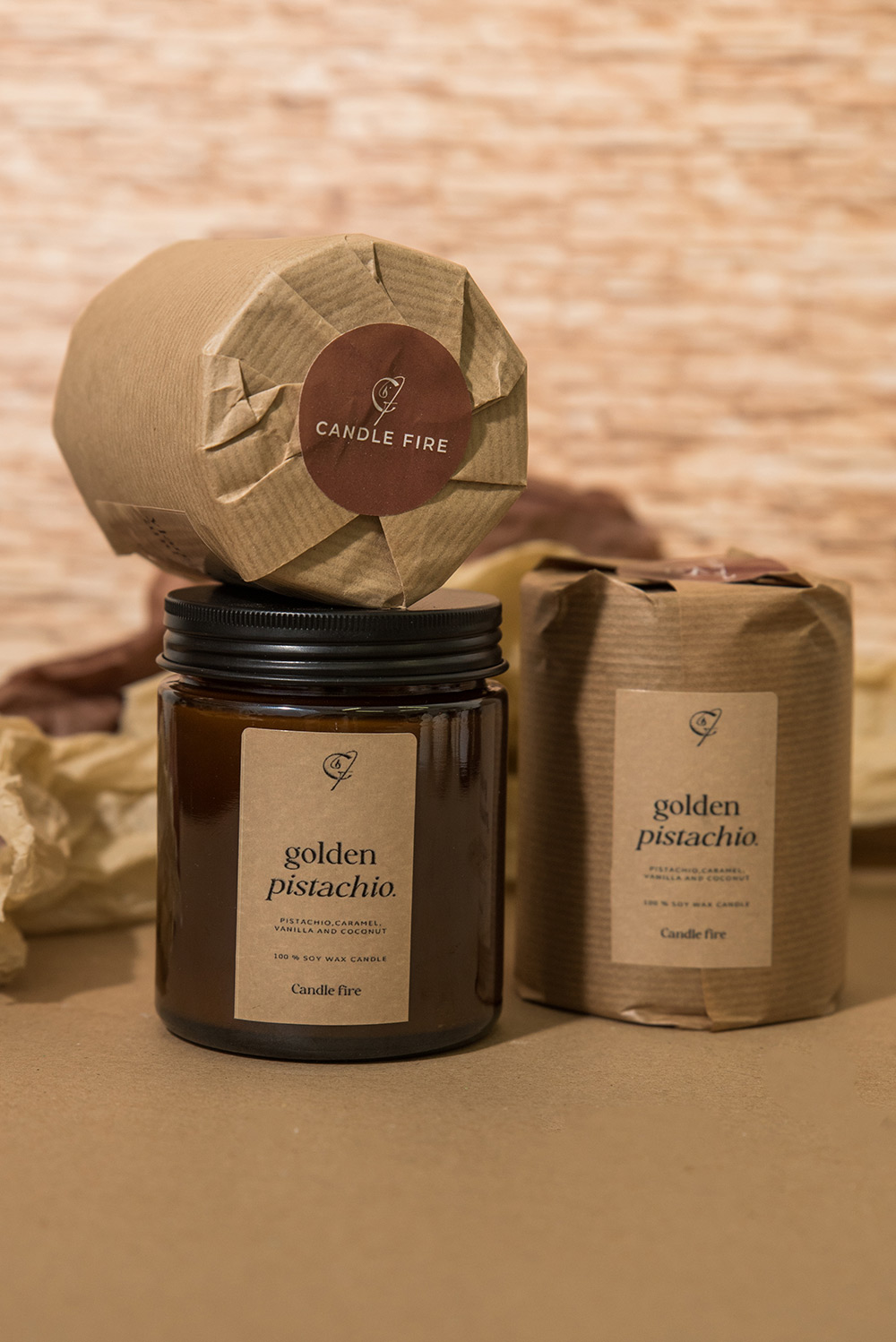 Κερί Σόγιας με ξύλινο φυτίλι 3 Κερί Σόγιας με ξύλινο φυτίλι - Image 3