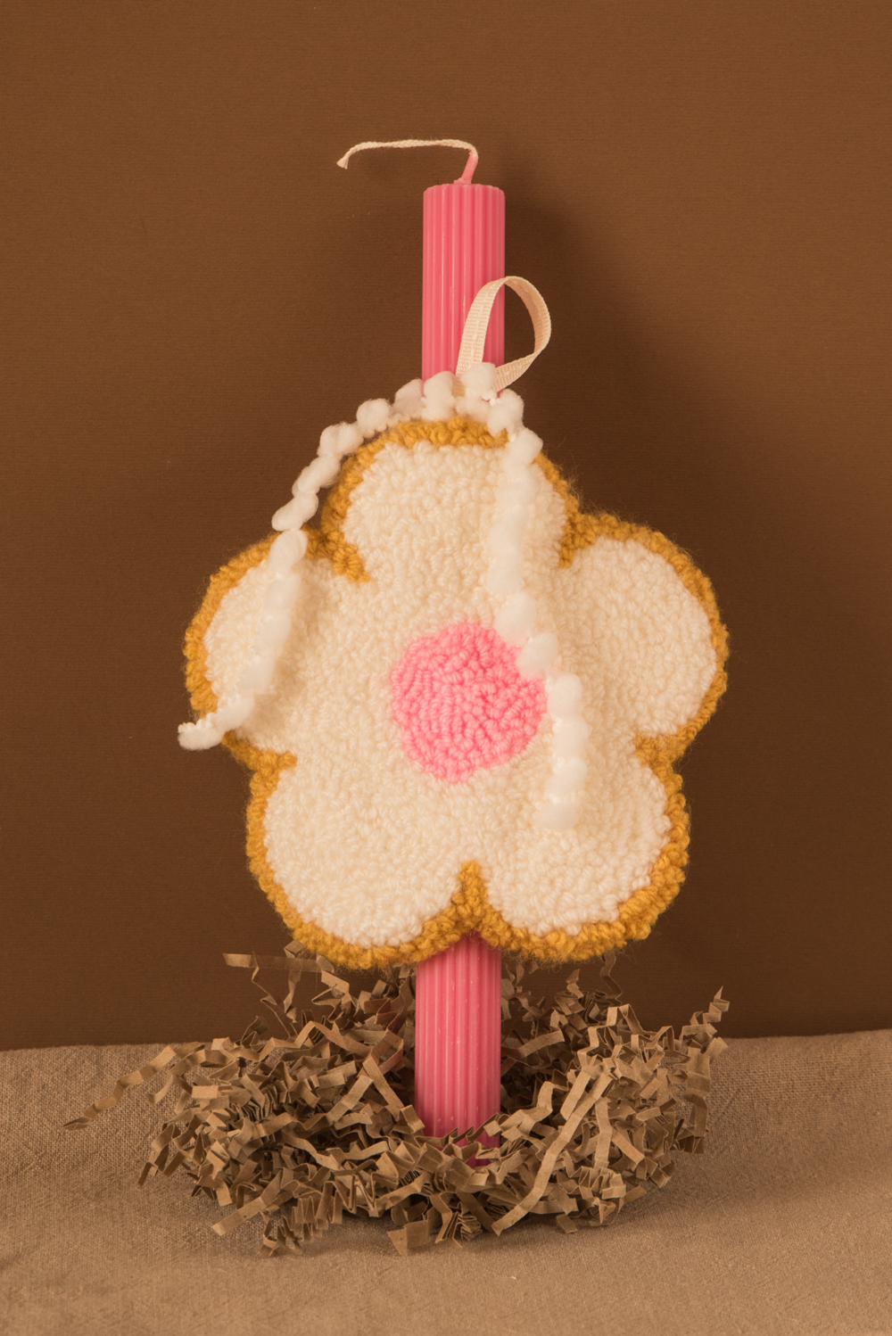 Easter Candle – Punch Needle Charm 6 Easter Candle – Punch Needle Charm - Image 6