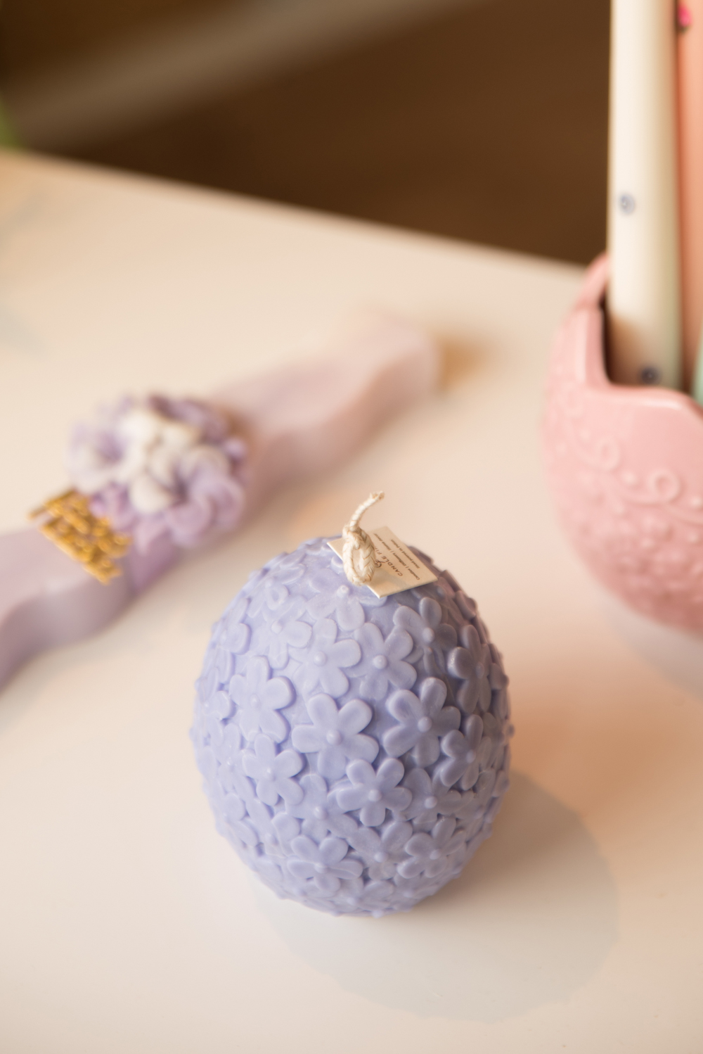 Floral Easter Egg Candle 2 Floral Easter Egg Candle - Image 2